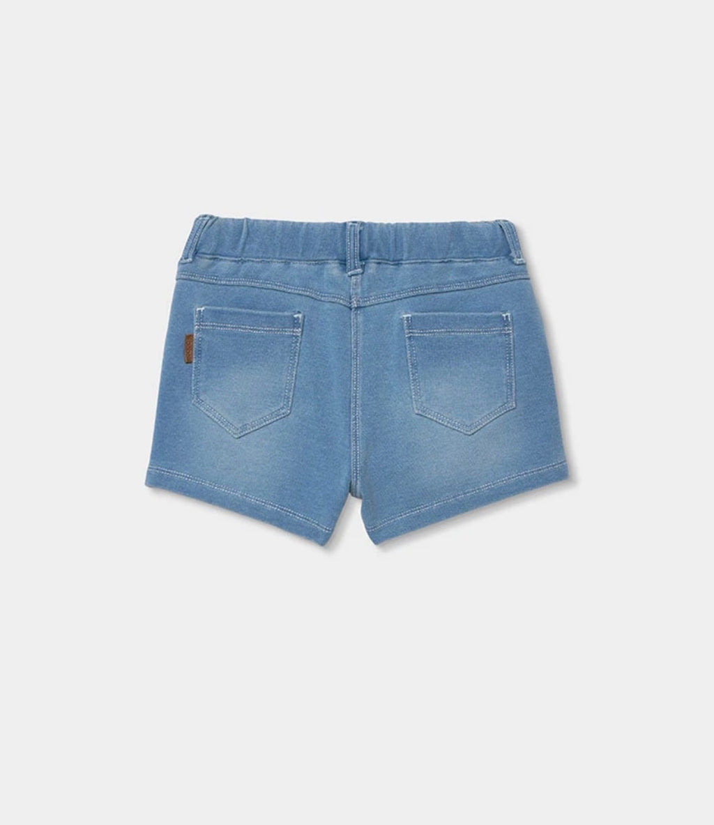 Short felpa denim bleach
