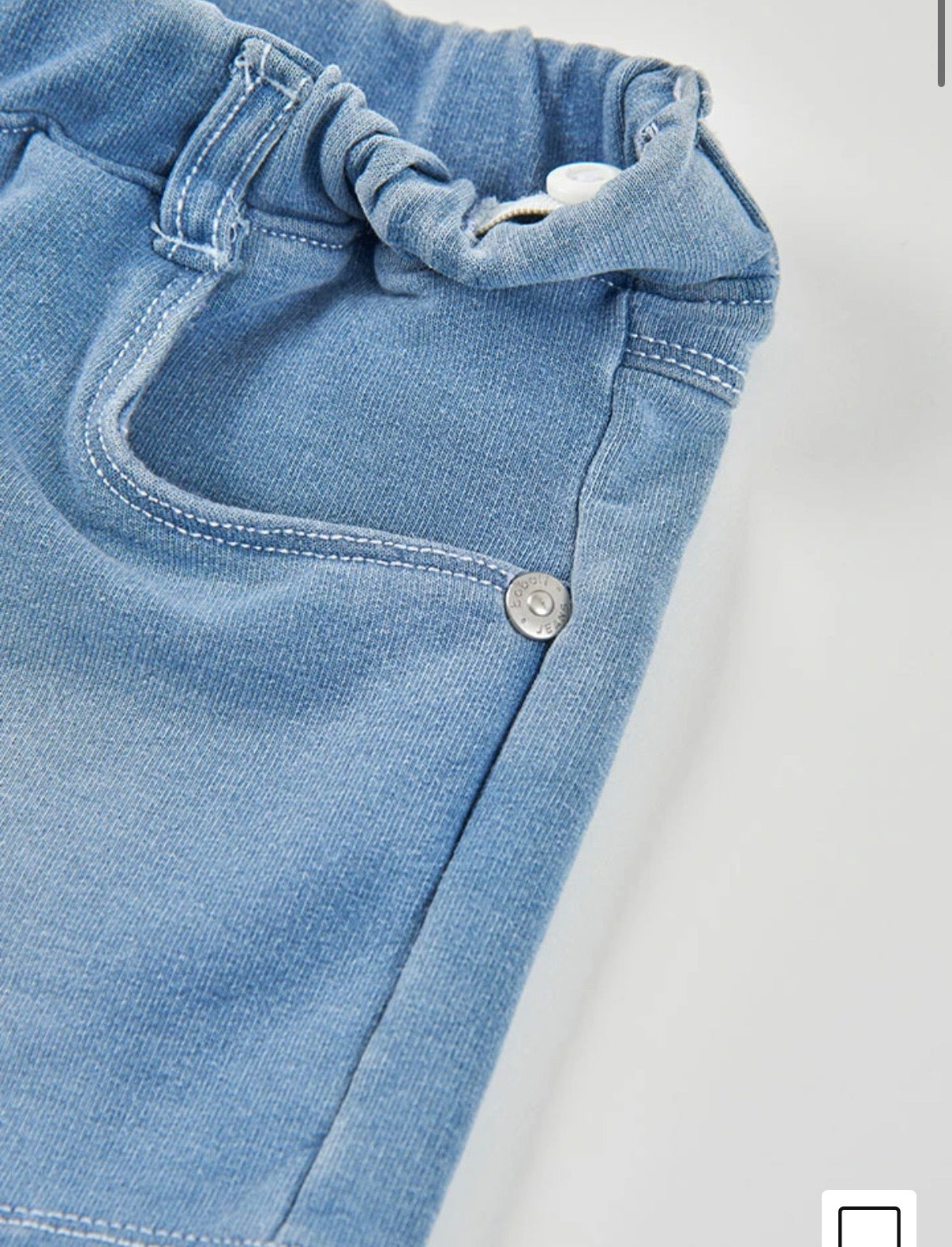 Short felpa denim bleach