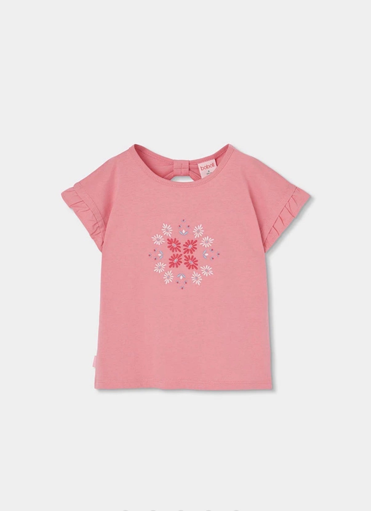 Camiseta de manga corta flores