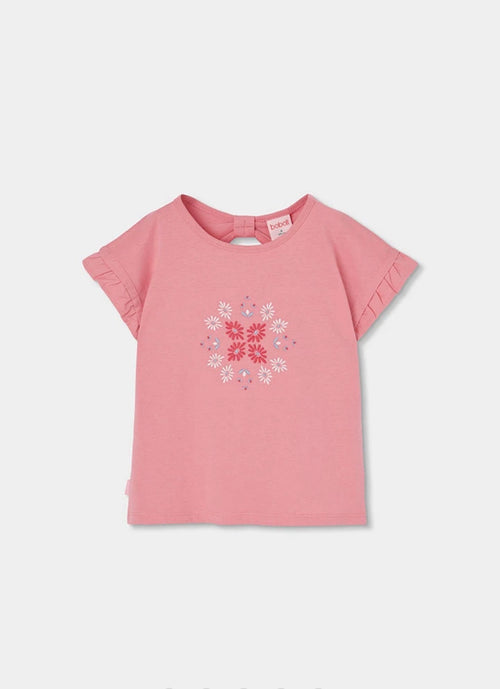 Camiseta de manga corta flores